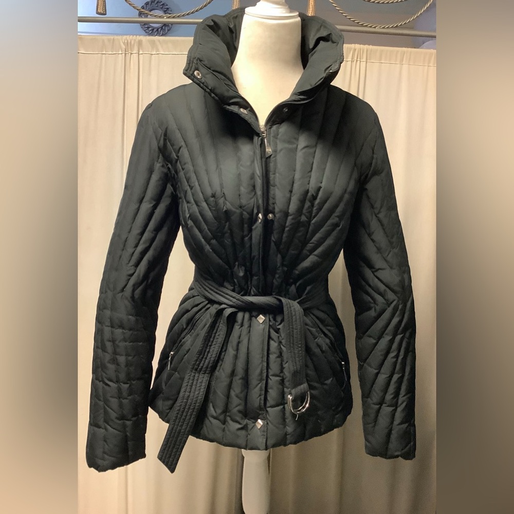 cb4 goose down belted puffer jacket